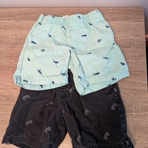 Carter's Mint Green and Black Kids Shorts Set